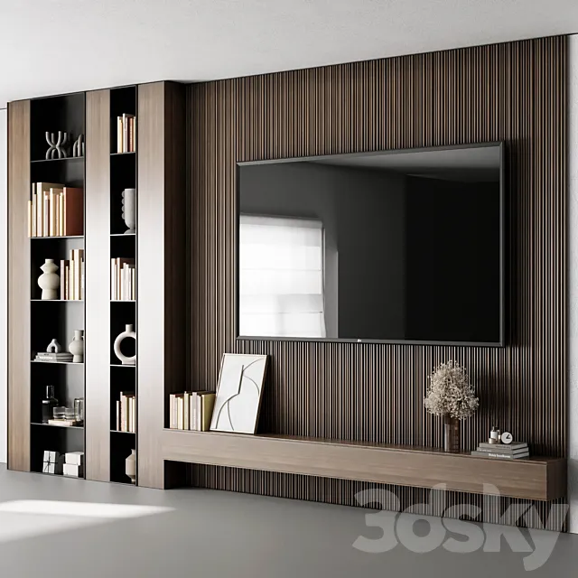 TV Wall Set 18 3ds Max