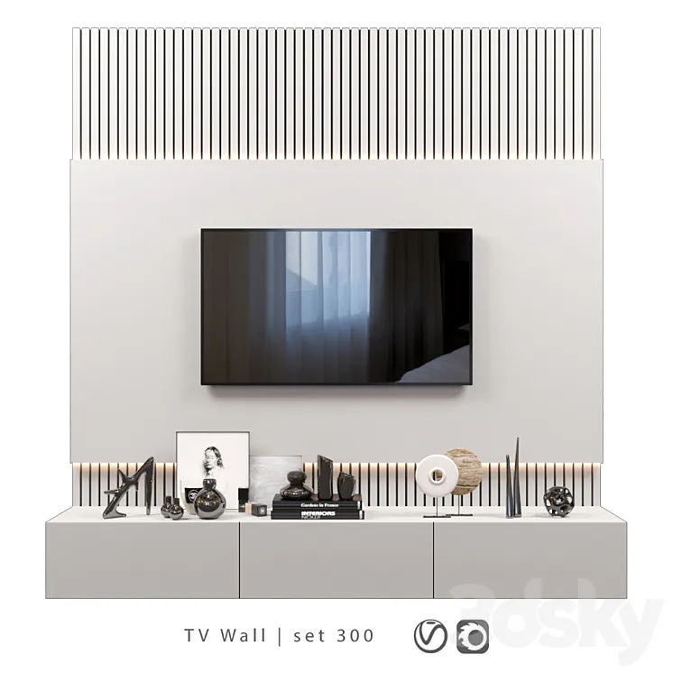 TV Wall | set 300 3DS Max