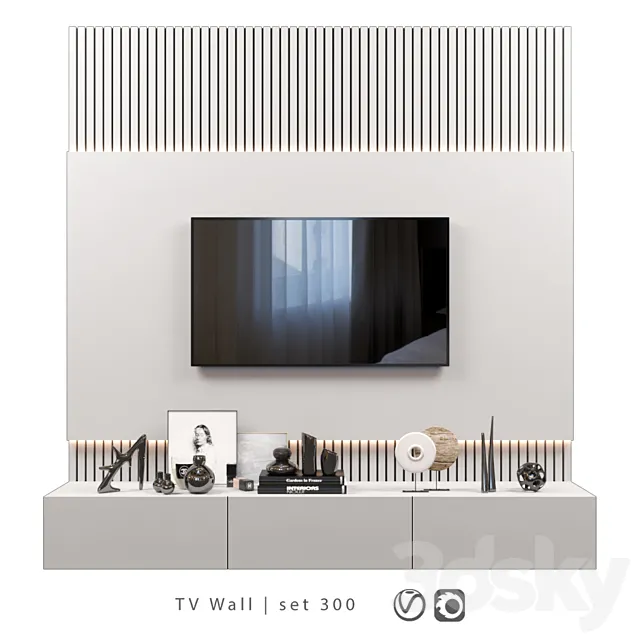 TV Wall | set 300 3DSMax File
