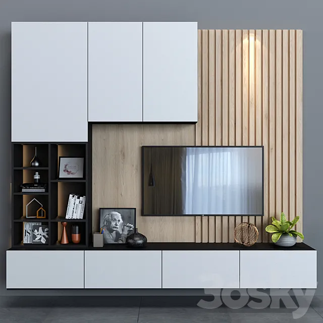 tv wall set 33 3DS Max Model