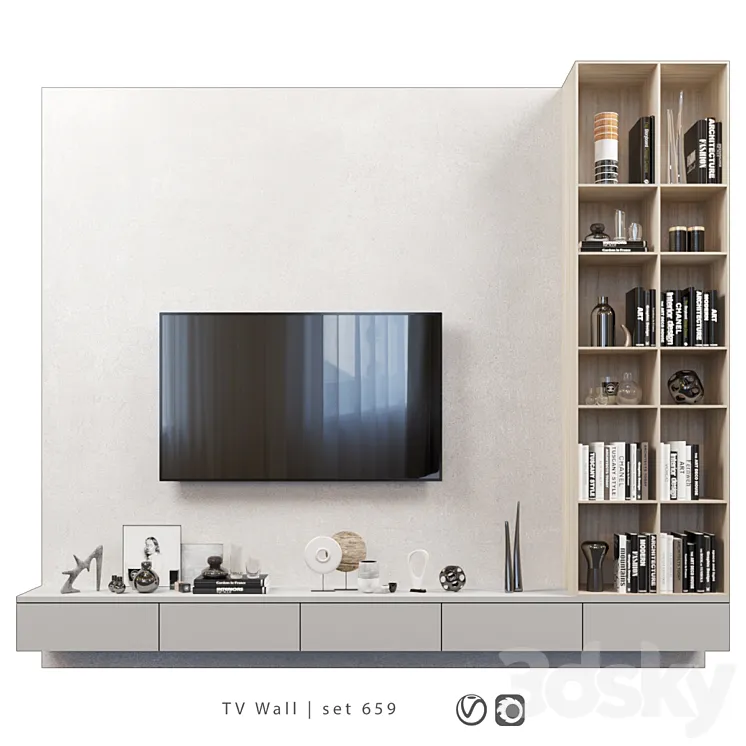 TV Wall | set 659 3DS Max Model