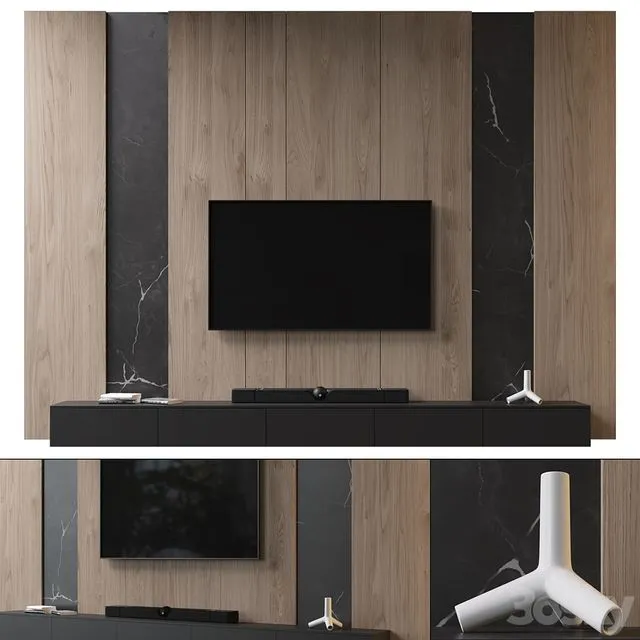 TV Wall set 812 3dsMax Model