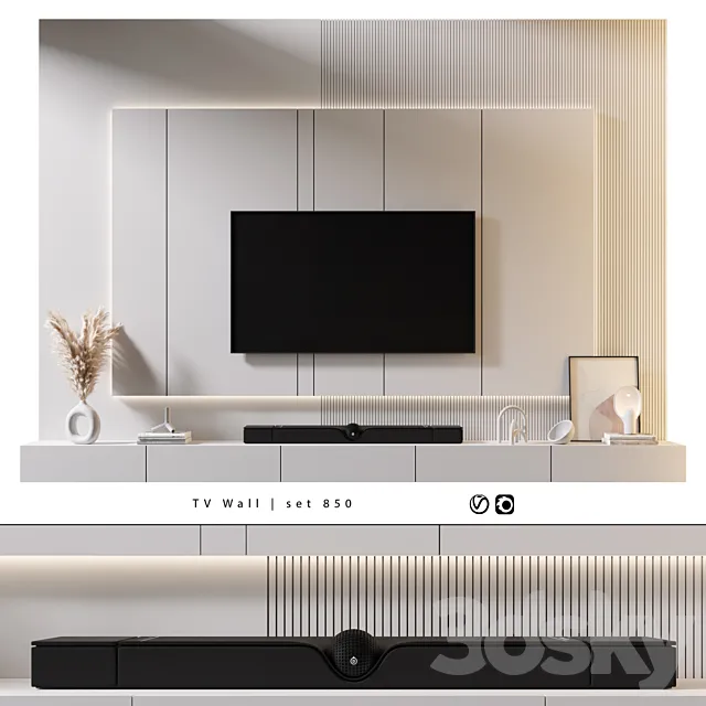 TV Wall | set 850 3DS Max Model