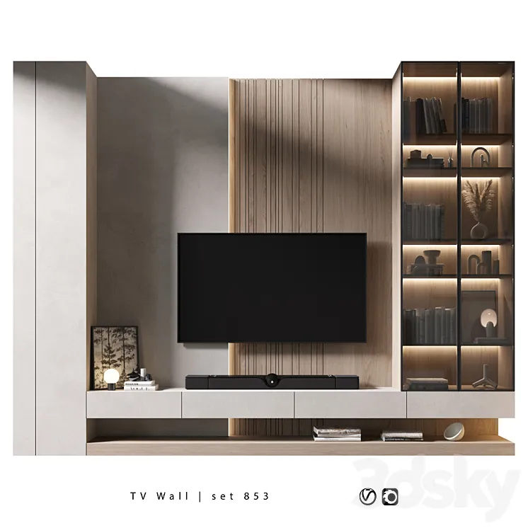 TV Wall | set 853 3DS Max