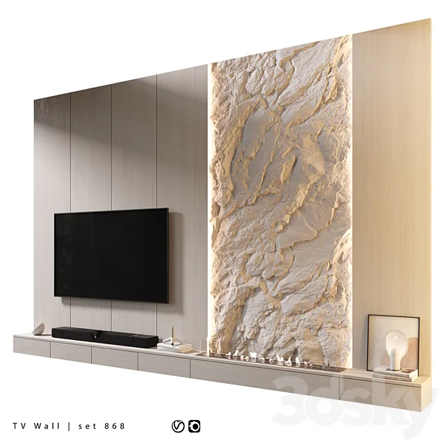 TV Wall | set 868 3ds Max