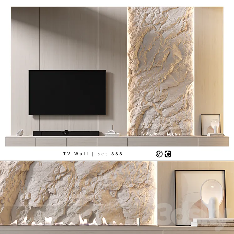 TV Wall | set 868 3DS Max Model