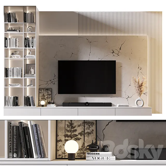 TV Wall | set 918 3ds Max