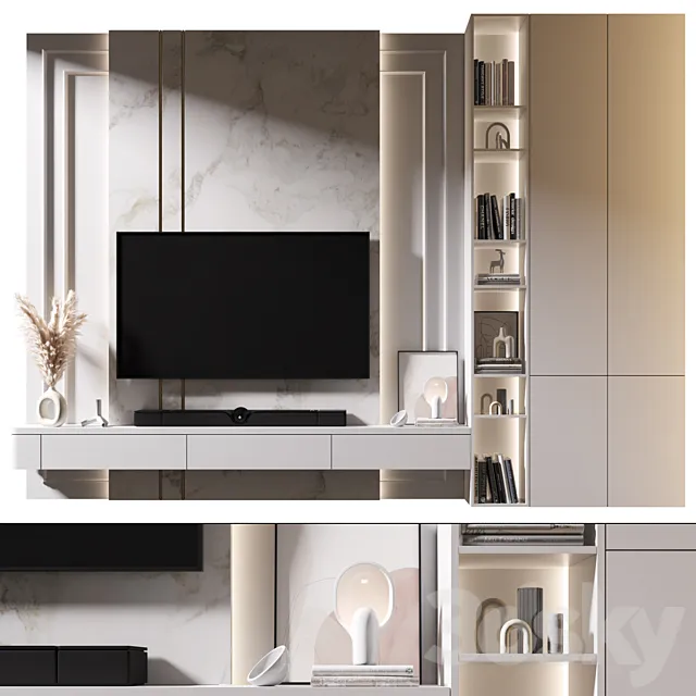 TV Wall | set 928 3ds Max