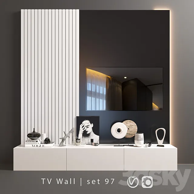 TV Wall | set 97 3DS Max Model