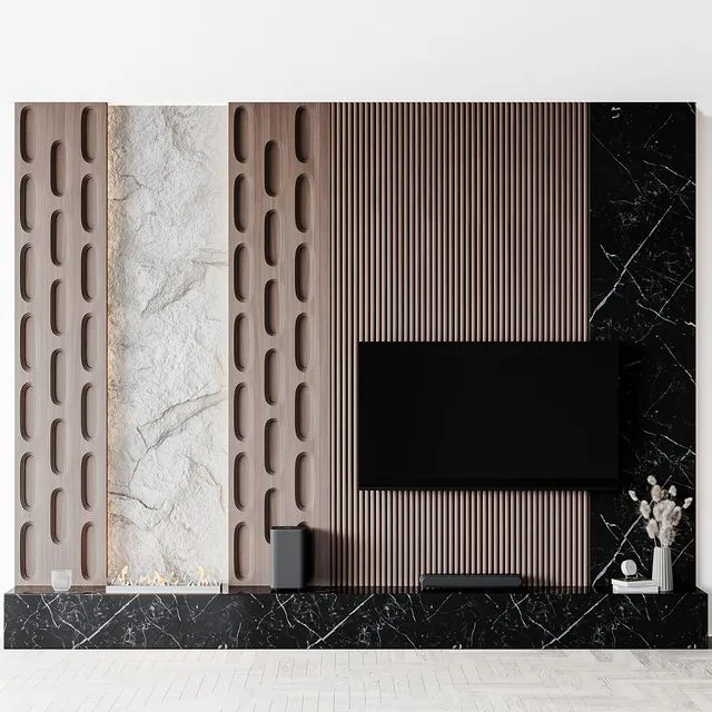 TV Wall set04 3dsMax Model