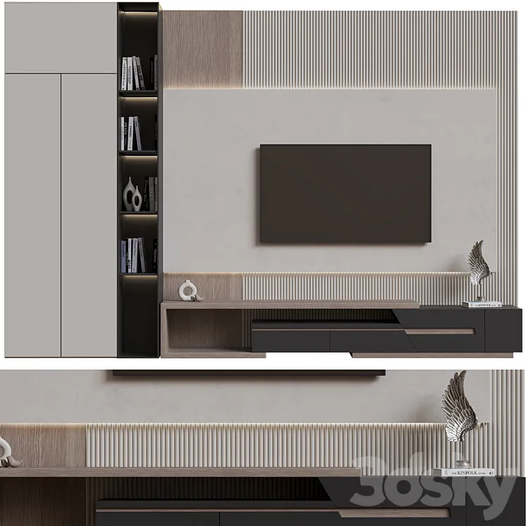 Tv wall02 3DS Max Model