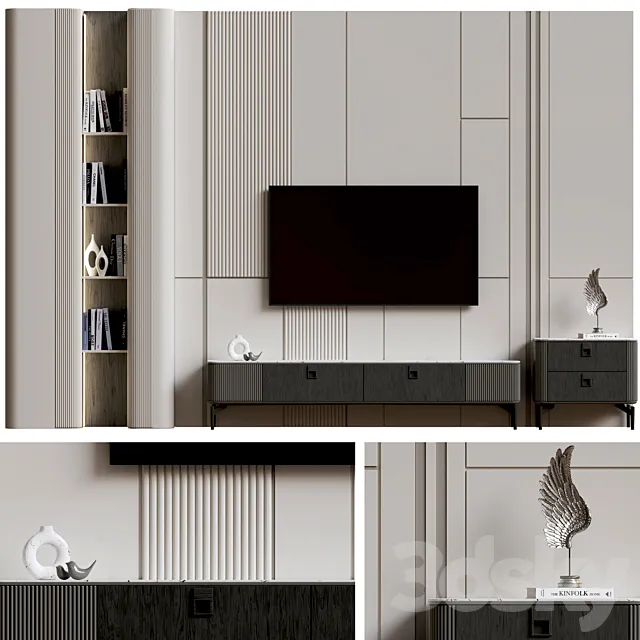 Tv wall04 3ds Max