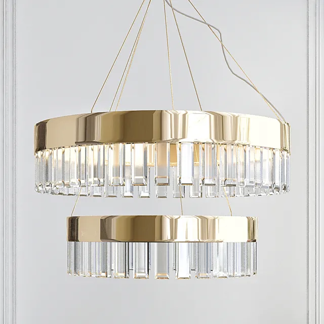 Twelve Arm Brass Chandelier 3DSMax File