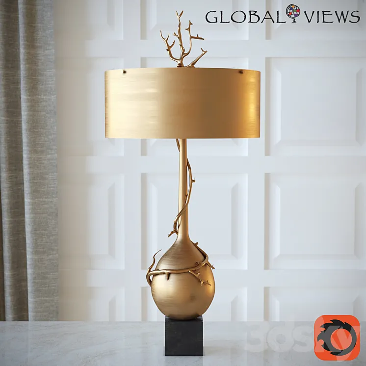 Twig Bulb Lamp-Brass 3DS Max