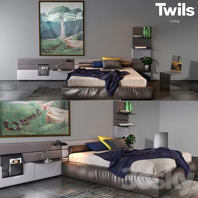 Twils bedroom set 07B 3DSMax File