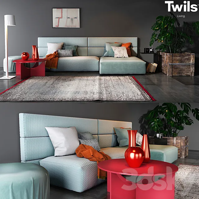 Twils living set 04B 3ds Max