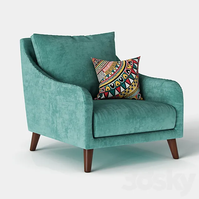 Twils Revival armchair 3ds Max