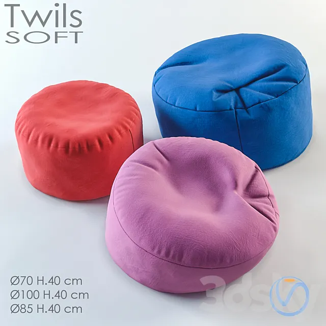 Twils Soft pouf 3DS Max Model