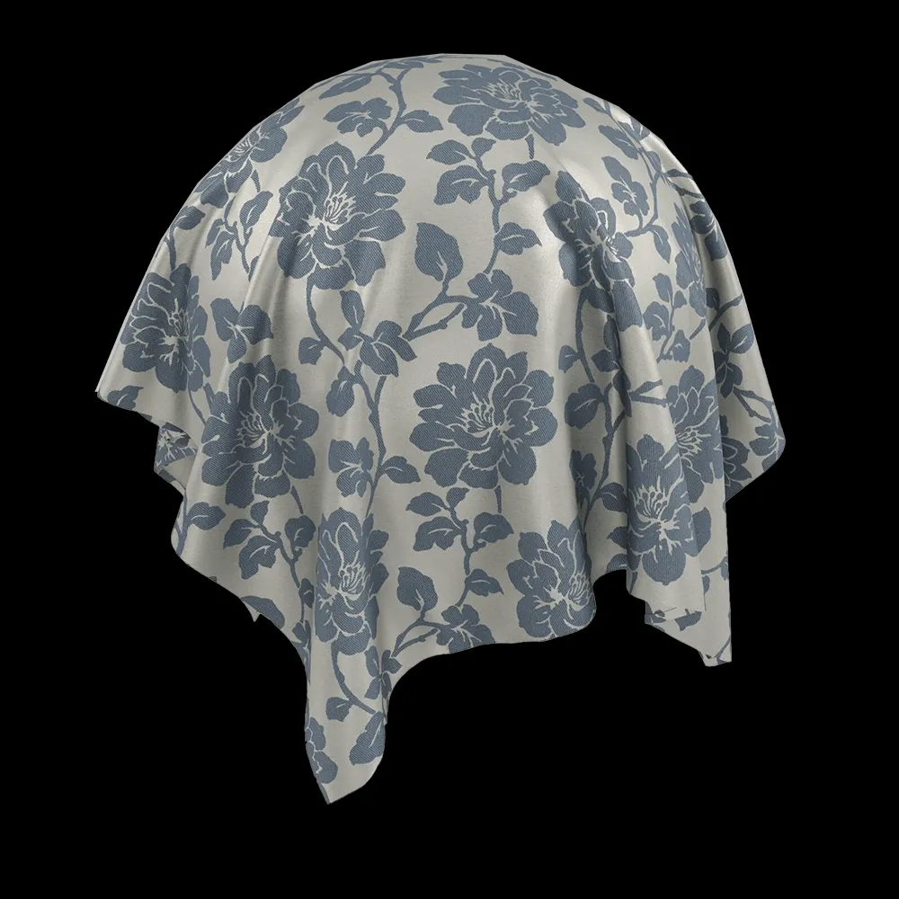 Twinbru – Floral Blue Jacquard 1982252 3ds Max