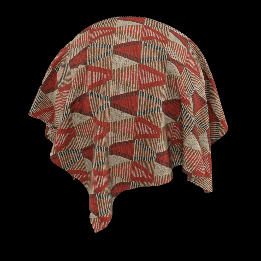 Twinbru – Geometric Red Chenille 2282408 3ds Max