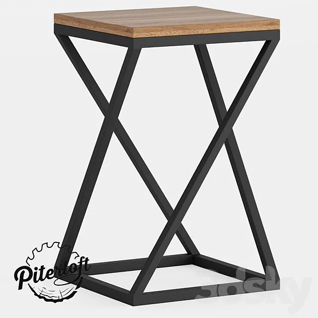 Twister stool in loft style 3DS Max Model