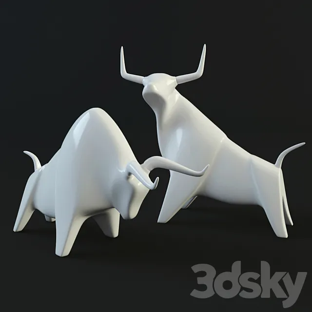 Two bulls 3ds Max