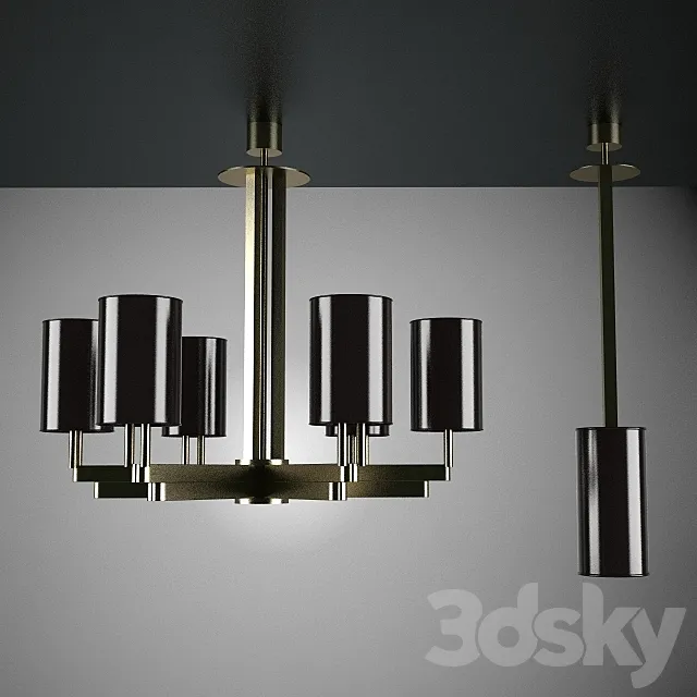 Two Classic Ceiling Lamp 3DS Max Model