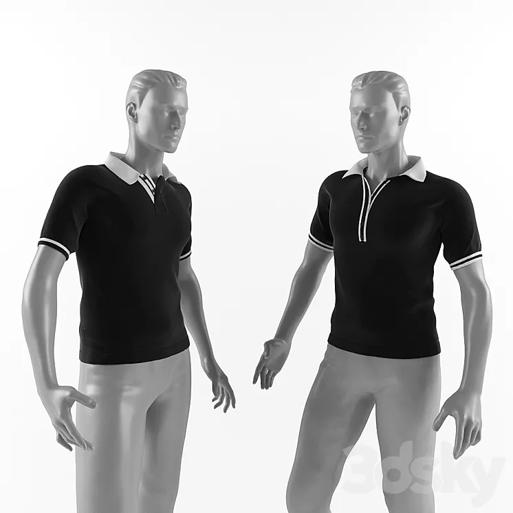 Two polo mannequin 3DS Max