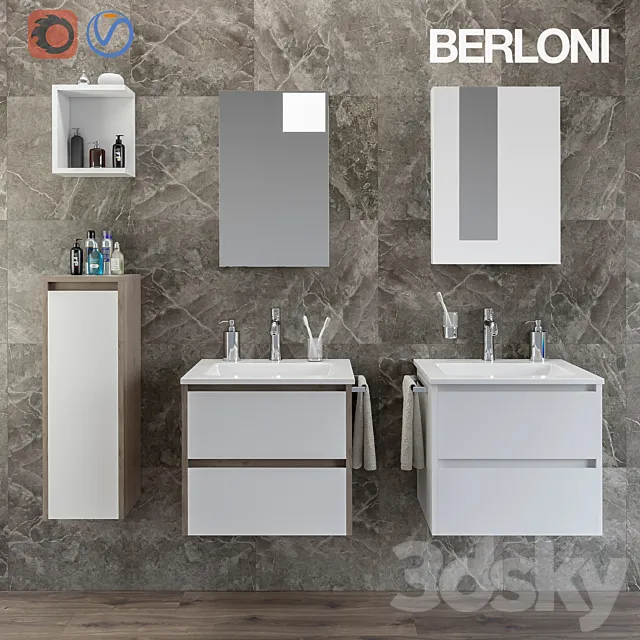 Two sets for the bathroom Berloni Form 3ds Max