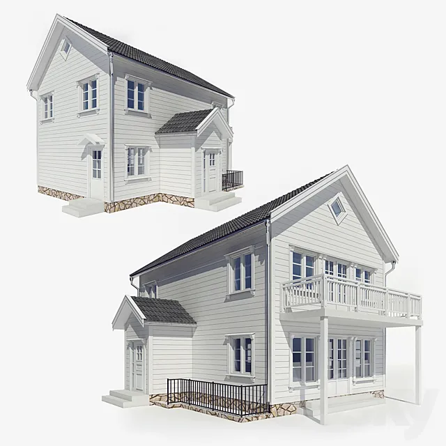 Two-storey house 3DSMax File