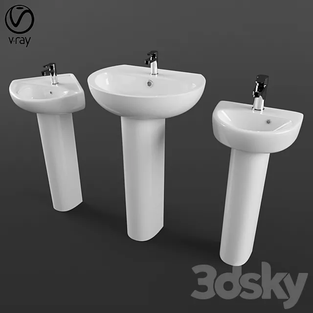 Twyford Wash Basin Collection 3DS Max Model