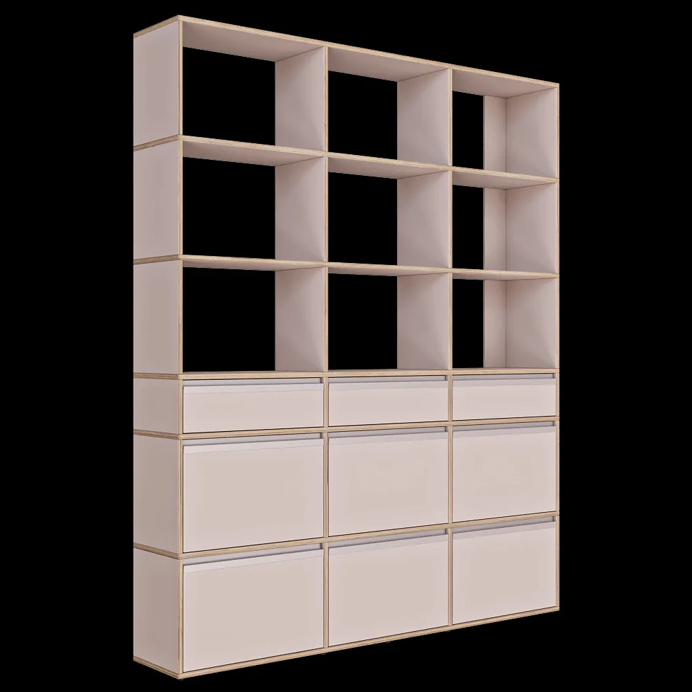 Tylko – Bookcase Type01 in Dusty Pink 3ds Max