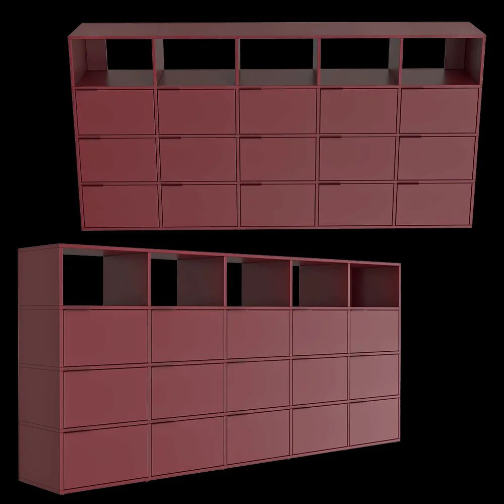 Tylko – Chest of Drawers Burgundy 3ds Max