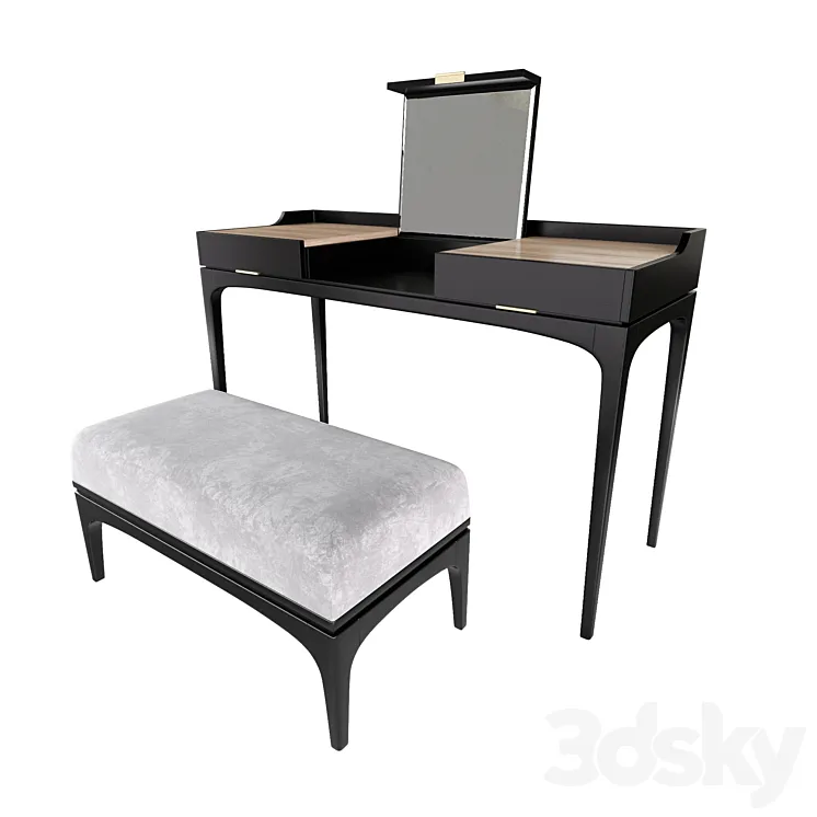 Tynd dressing table Tynd bench 3DS Max