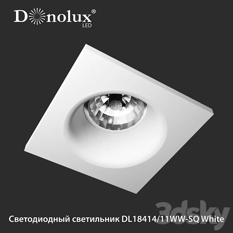 Type LED lamp DL18414 \/ 11WW-SQ White 3DS Max