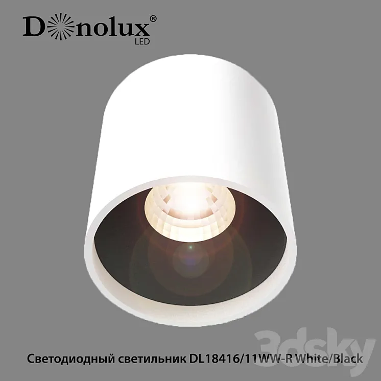 Type LED lamp DL18416 \/ 11WW-R White \/ Black 3DS Max