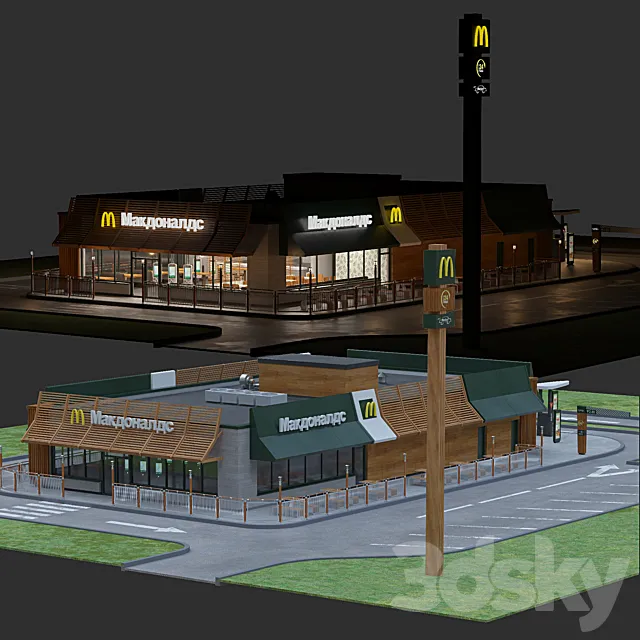 Typical McDonald’s Restaurant 3DSMax File