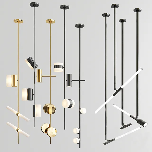 Typography & Delta Pendants 3ds Max