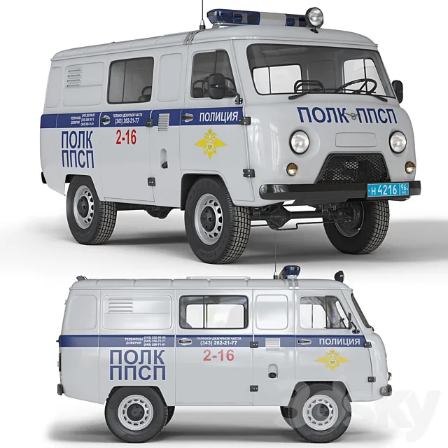 UAZ 3909 PPSP 3ds Max