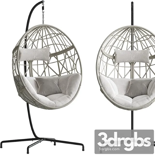 Ulax Furniture Patio Wicker Swing Egg Chair 3dsmax Download