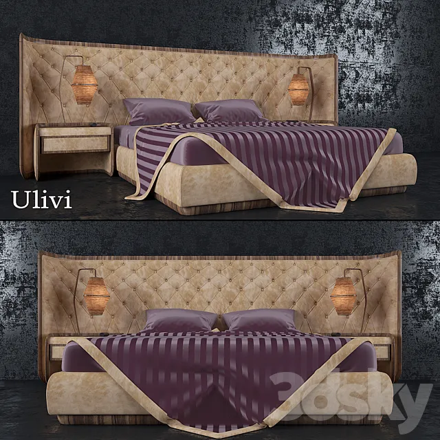 Ulivi Bed 3DS Max Model