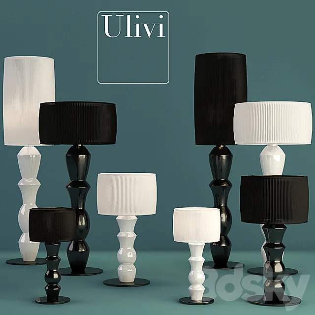 Ulivi Jackie floor lamp 3ds Max