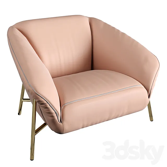 Ulivi Salotti DORA Pink Armchair 3ds Max