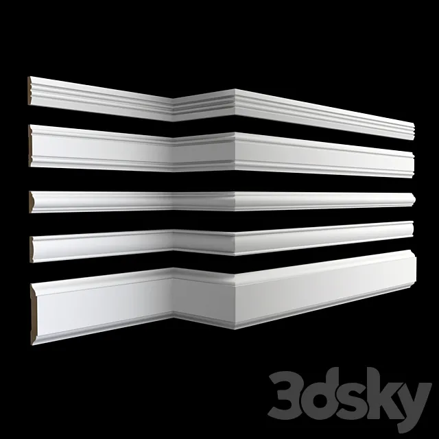 Ultrawood Moldings (Pack 3) 3ds Max