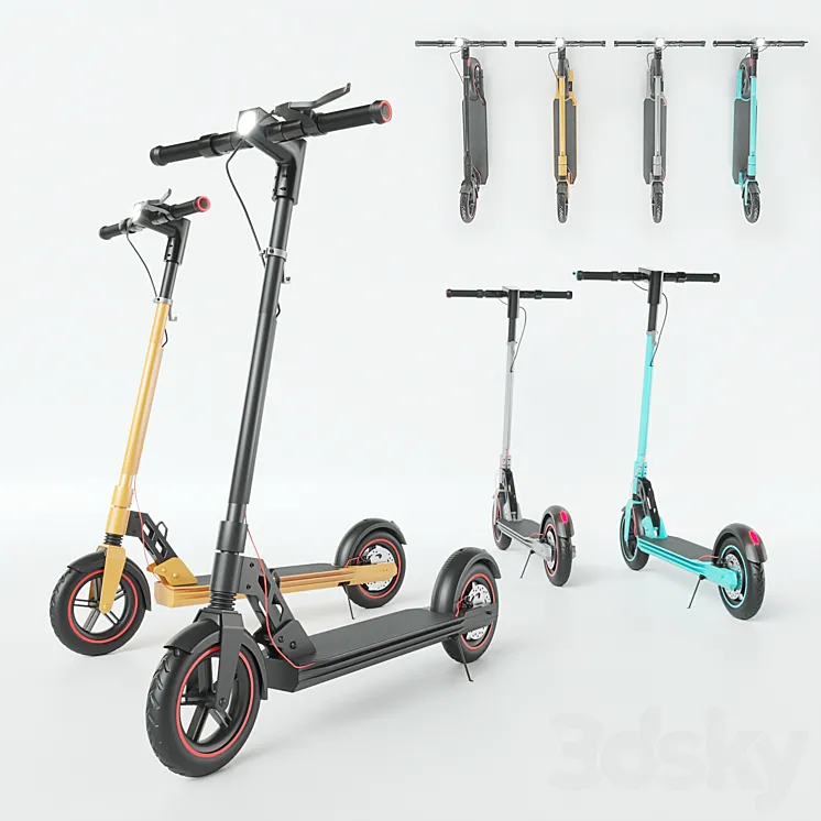 Unicool Foldable Electric Scooter 3DS Max