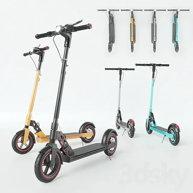 Unicool Foldable Electric Scooter 3DSMax File