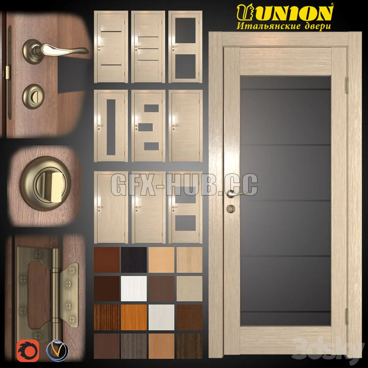 Union Doors Infinity Collection 3dsMax Model