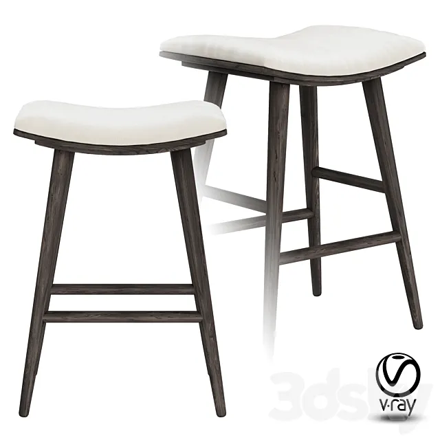 Union Saddle Counter Stool 3ds Max