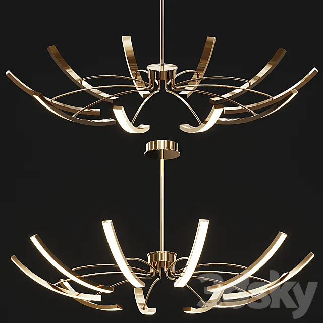 Unique Design Geometric Chandelier Novelty Light 3ds Max