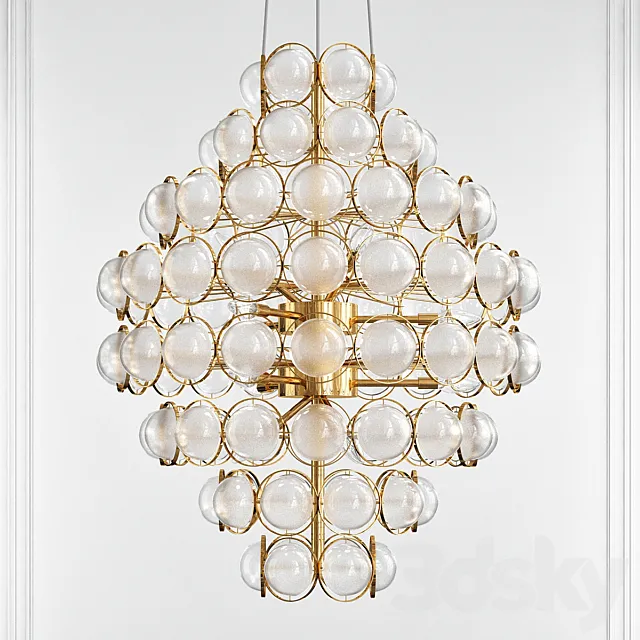 Unique Statement Tiered Chandelier 3DS Max Model